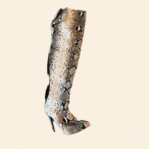 SEXY THIGH HIGH SNAKE BOOTS